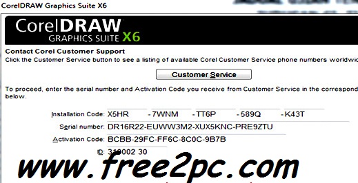 corel draw x6 installation code